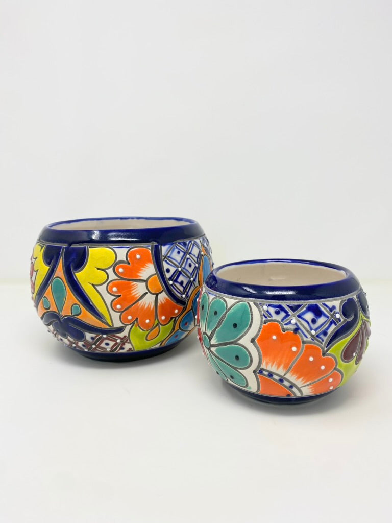 Talavera de Colores Fishbowl Plant Pot